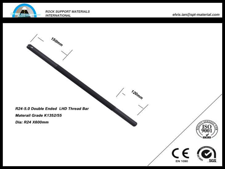 Double Ended LHD Thread Bar